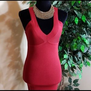 Beautiful BCBGMaxAzria red bodycon dress